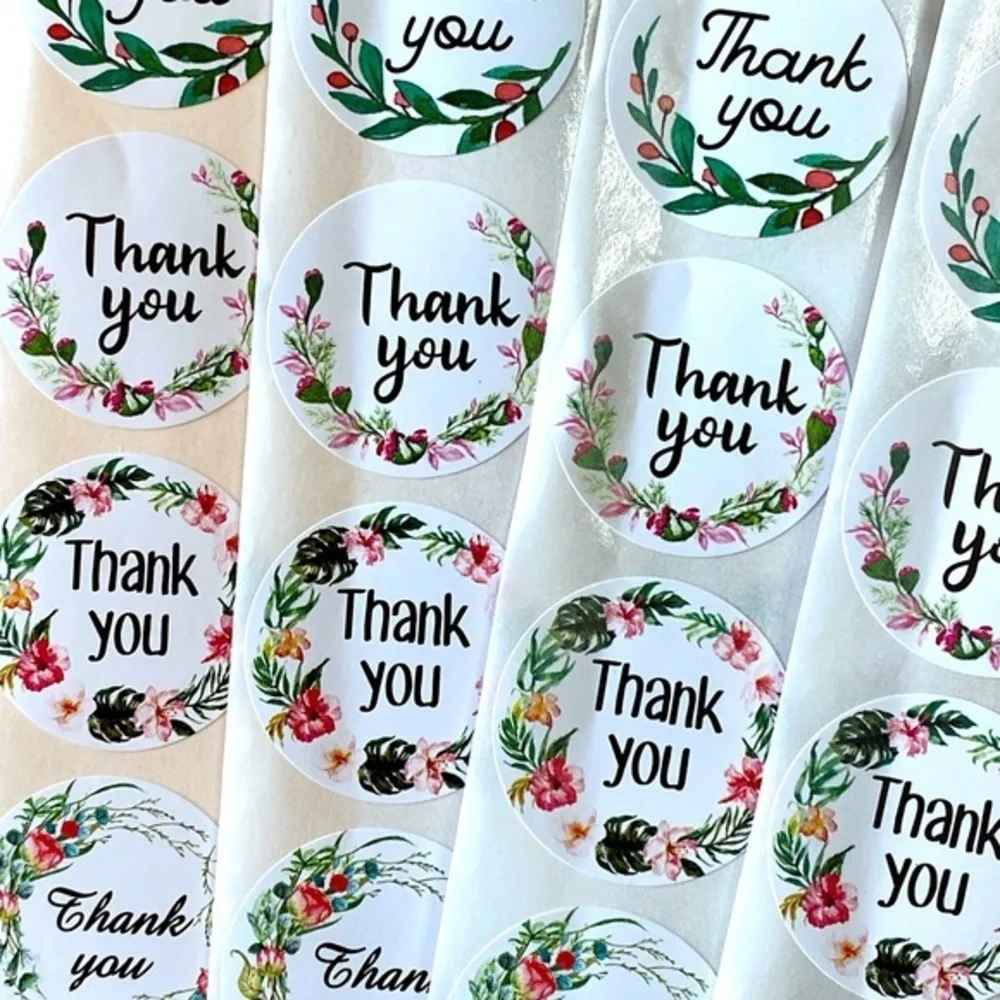 40 Small Thank You Stickers! (Quarter size)